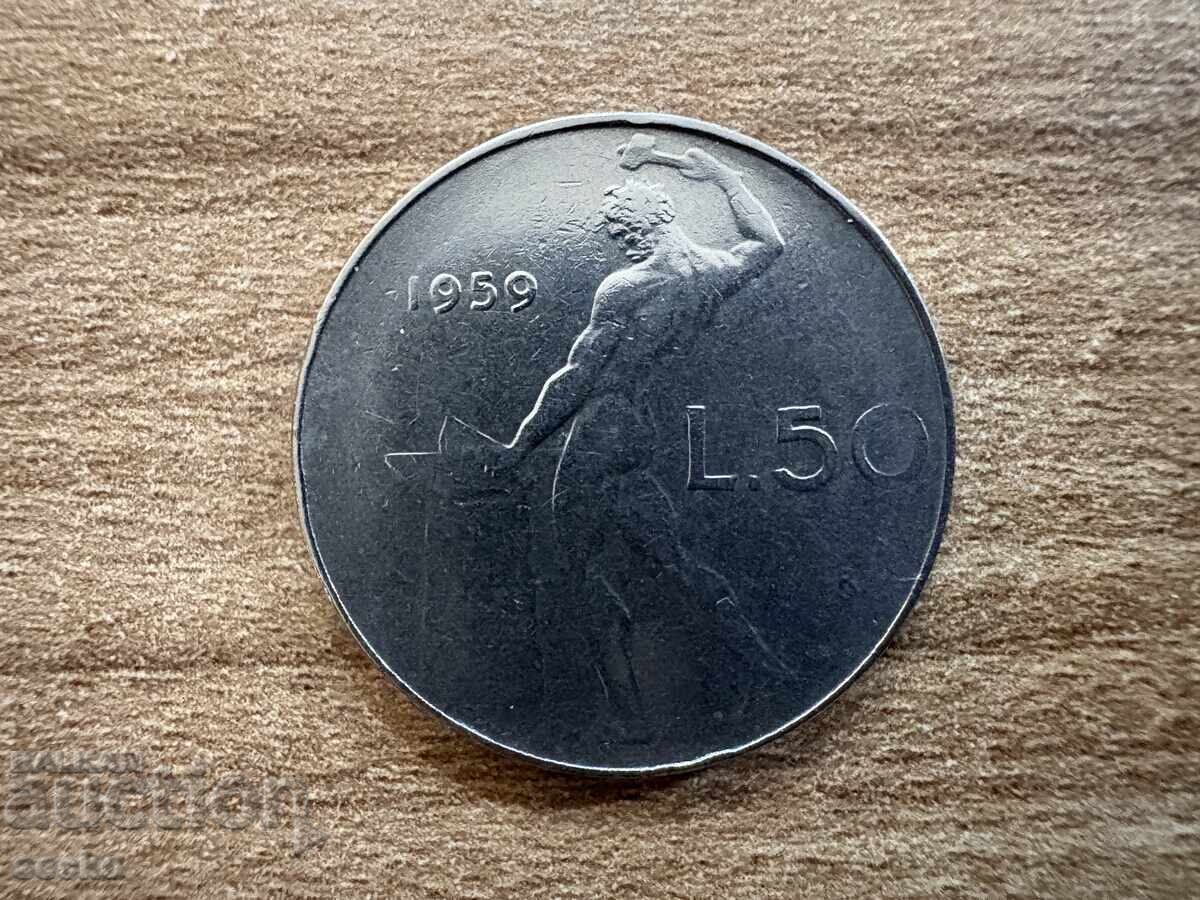 Ιταλία - 50 λιρών (1959) Ιταλία - 50 λιρών (1959)