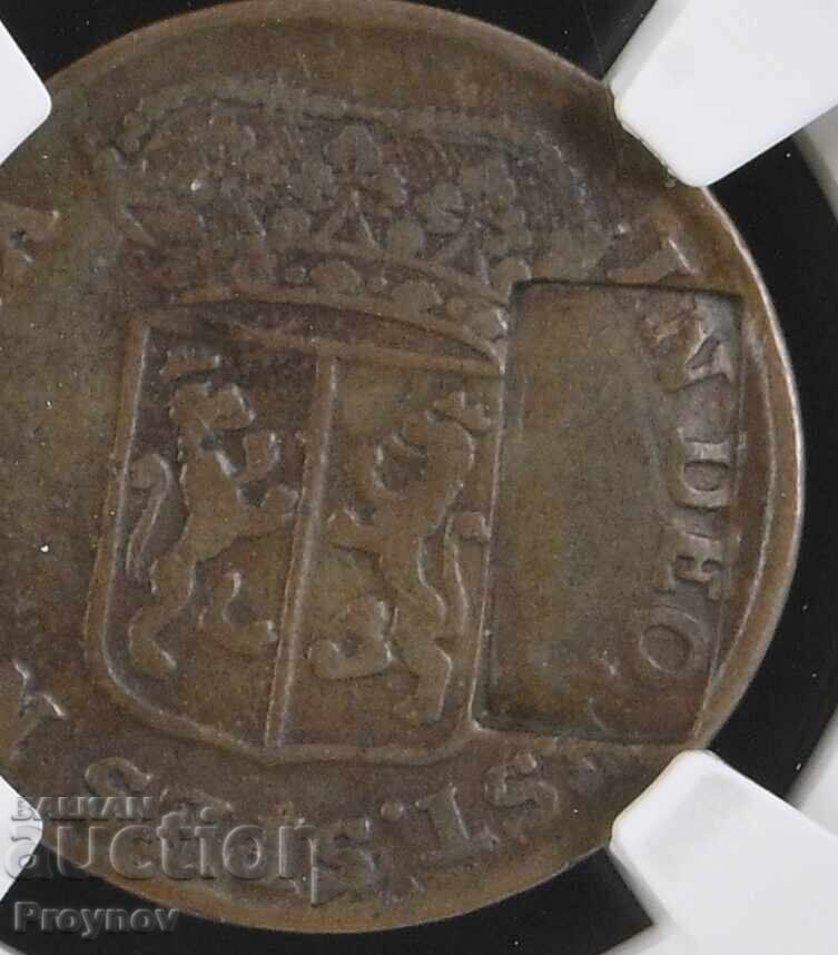 1760 Ολλανδικό Duit Gelderland -μαρκαρισμένο - 5