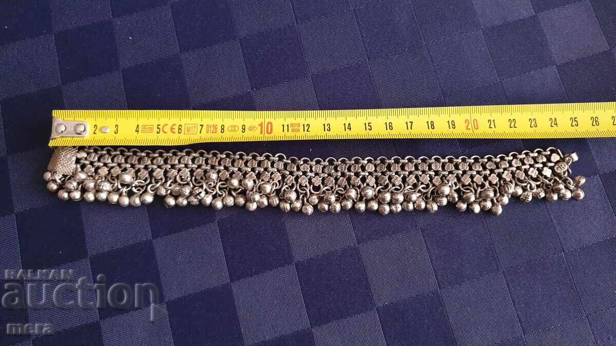 Δημοπρασία Ασημένιο αντίκα βραχιόλι ποδιού -1