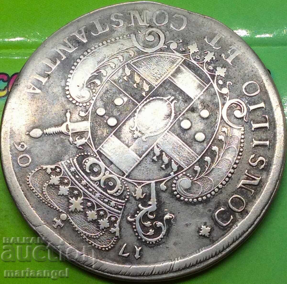 Germany 1 Thaler 1706 Münster 28.14g silver RARE with price 1080.00 BGN | € 552.20