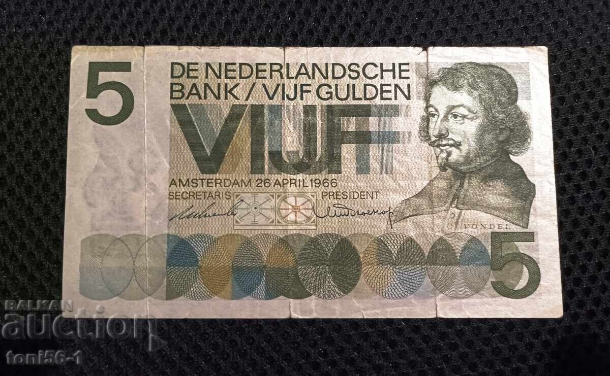 Netherlands 5 Gulden 1966