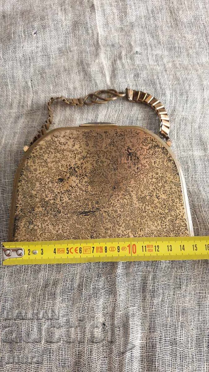 Ρετρό μπρούτζινη γυναικεία τσάντα - 6