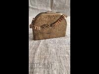 Ρετρό μπρούτζινη γυναικεία τσάντα