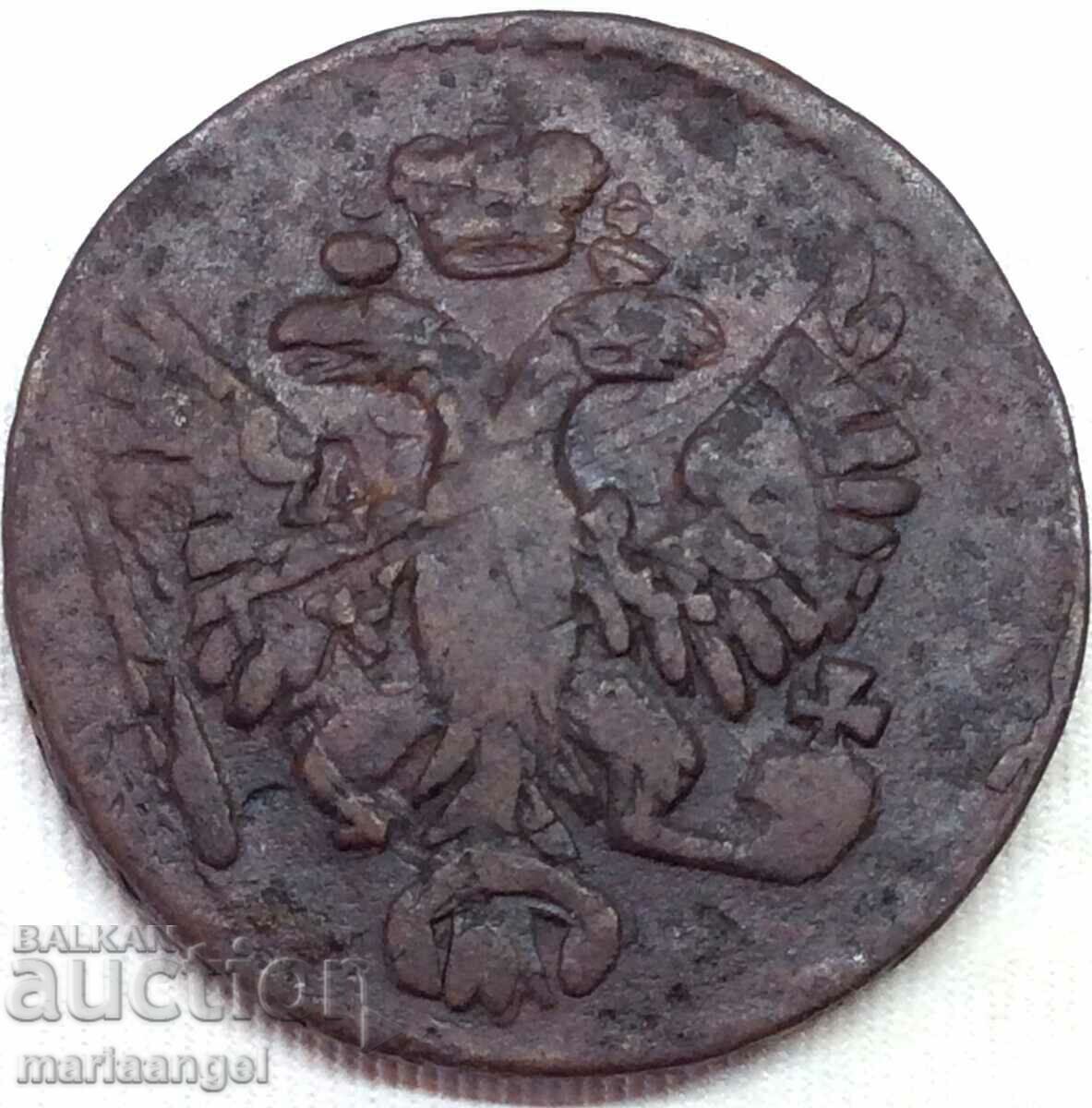 Dengue 1753 Russia Overstruck Elizabeth I 8.09g copper with price 26.00 BGN | € 13.29 Dengue 1753 Russia Overstruck Elizabeth I 8.09g copper with price 26.00 BGN | € 13.29