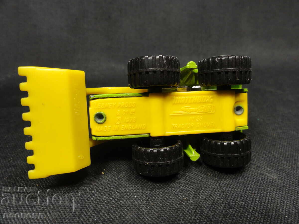 VECHE CĂRUȚĂ METALICĂ RETRO MATCHBOX ANGLIA TRACTOR ȘOVEL - 6