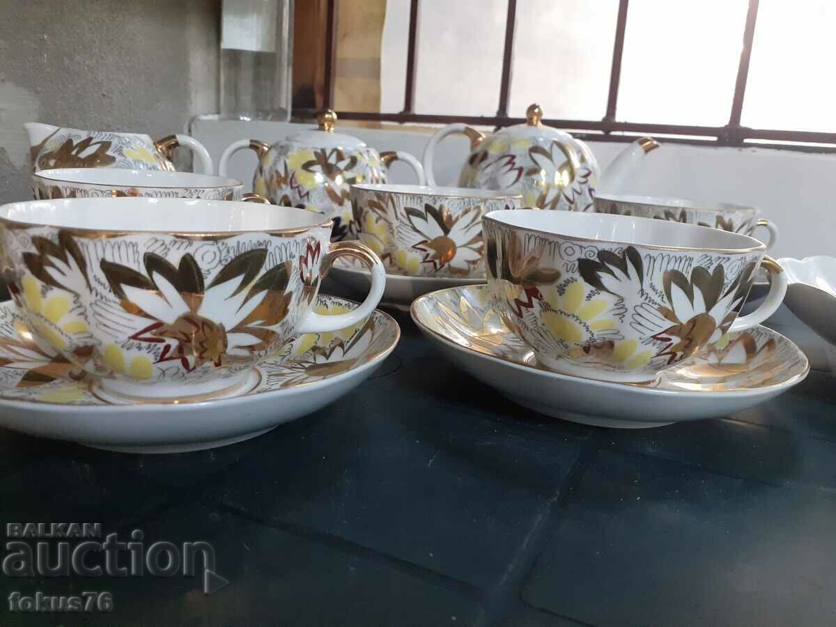 LFZ - amazing Russian porcelain tea set with lots of gilding with price 650.00 BGN | € 332.34 LFZ - amazing Russian porcelain tea set with lots of gilding with price 650.00 BGN | € 332.34