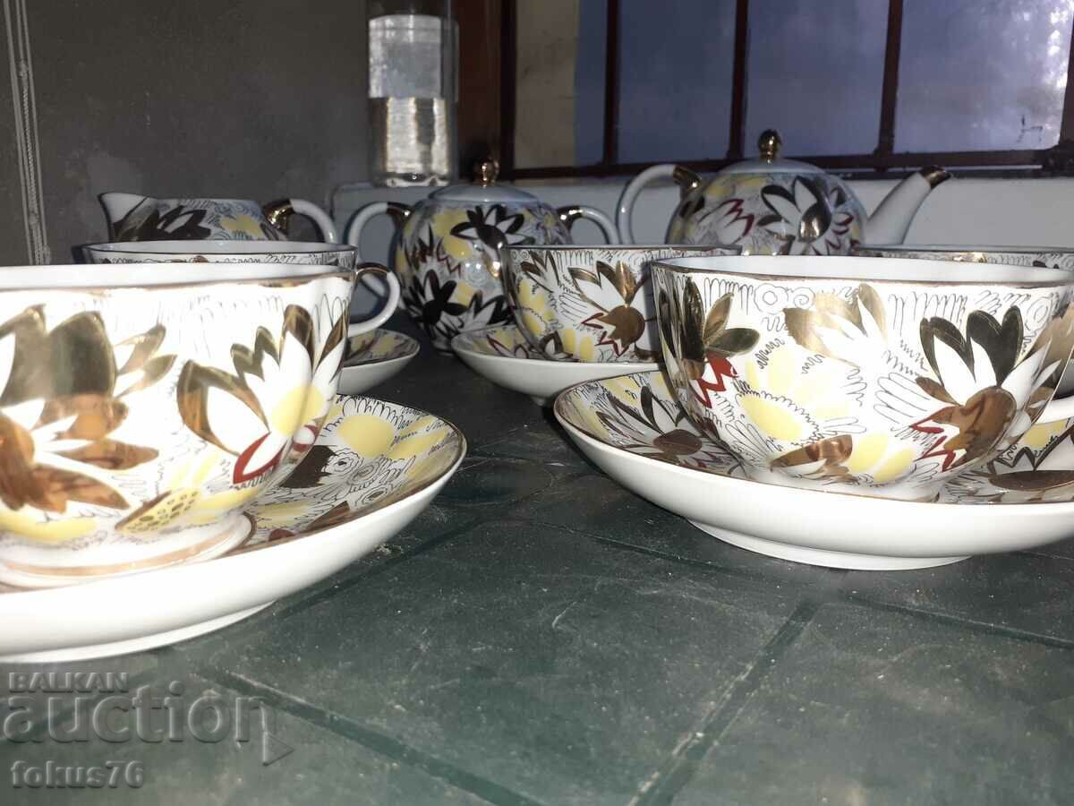 LFZ - amazing Russian porcelain tea set with lots of gilding - 6 LFZ - amazing Russian porcelain tea set with lots of gilding - 6