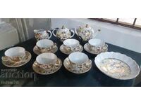 LFZ - uimitor set de ceai din porțelan rusesc cu multă aurire