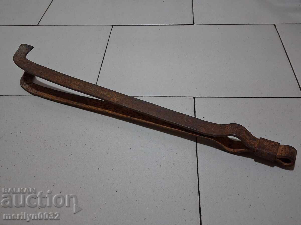Old dilaf, tongs, wrought iron for oven - 5