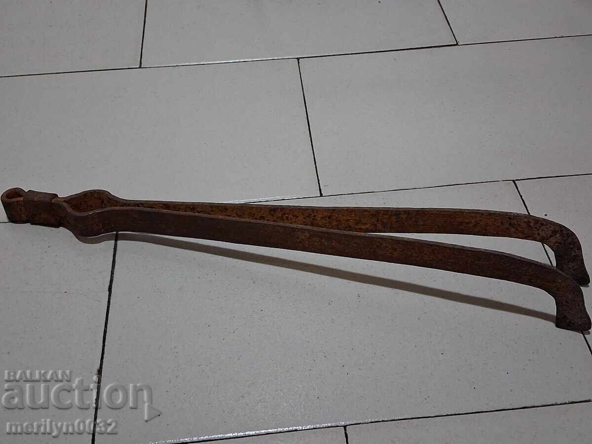Old dilaf, tongs, wrought iron for oven - 6