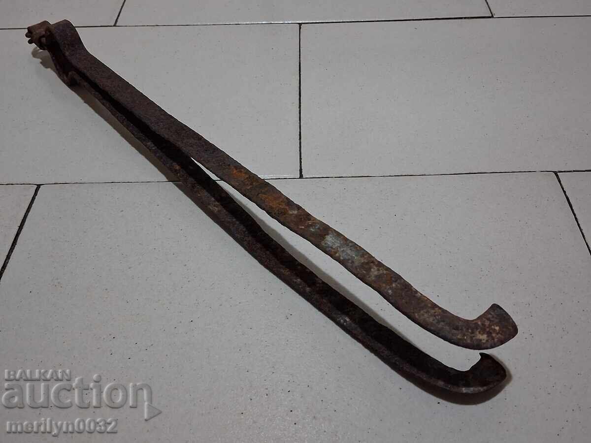 Old dilaf, tongs, wrought iron for oven - 7