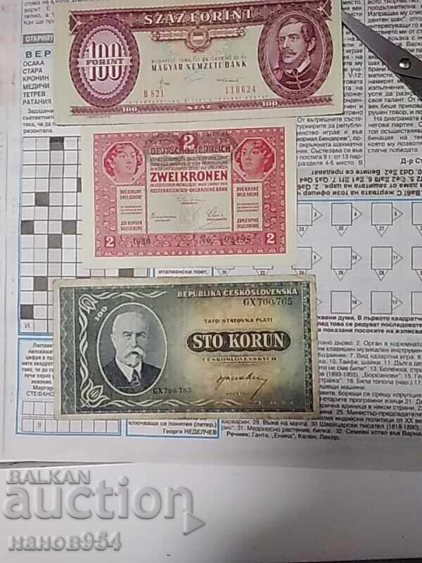 Auction  Lot of banknotes Czech Republic and Hungary