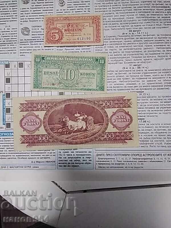 Delivery of Lot of banknotes Czech Republic and Hungary