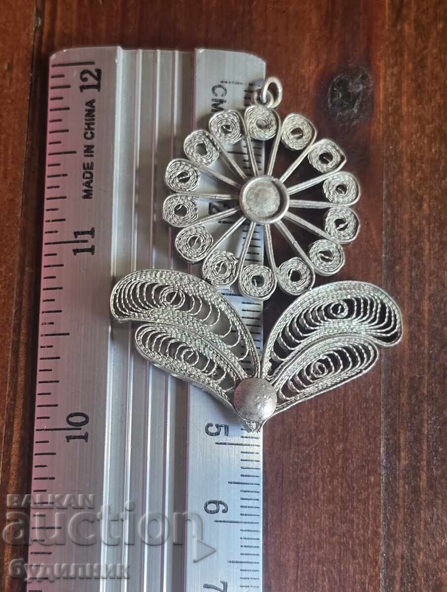 Ασημένιο Μασίφ μενταγιόν Φιλιγκράν. Ξεκινώ πάνω από 100 Δημοπρασίες - 6