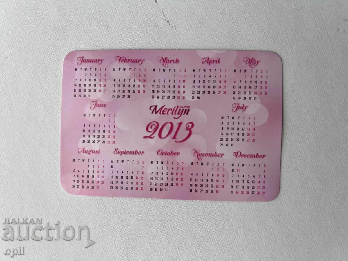 Календарче Мерилин 2013 с цена 0.60 лв. | € 0.31