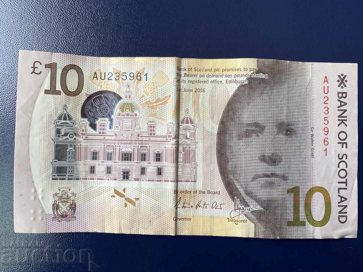 Scoția 10 lire 2016 polimer Scoția 10 lire 2016 polimer
