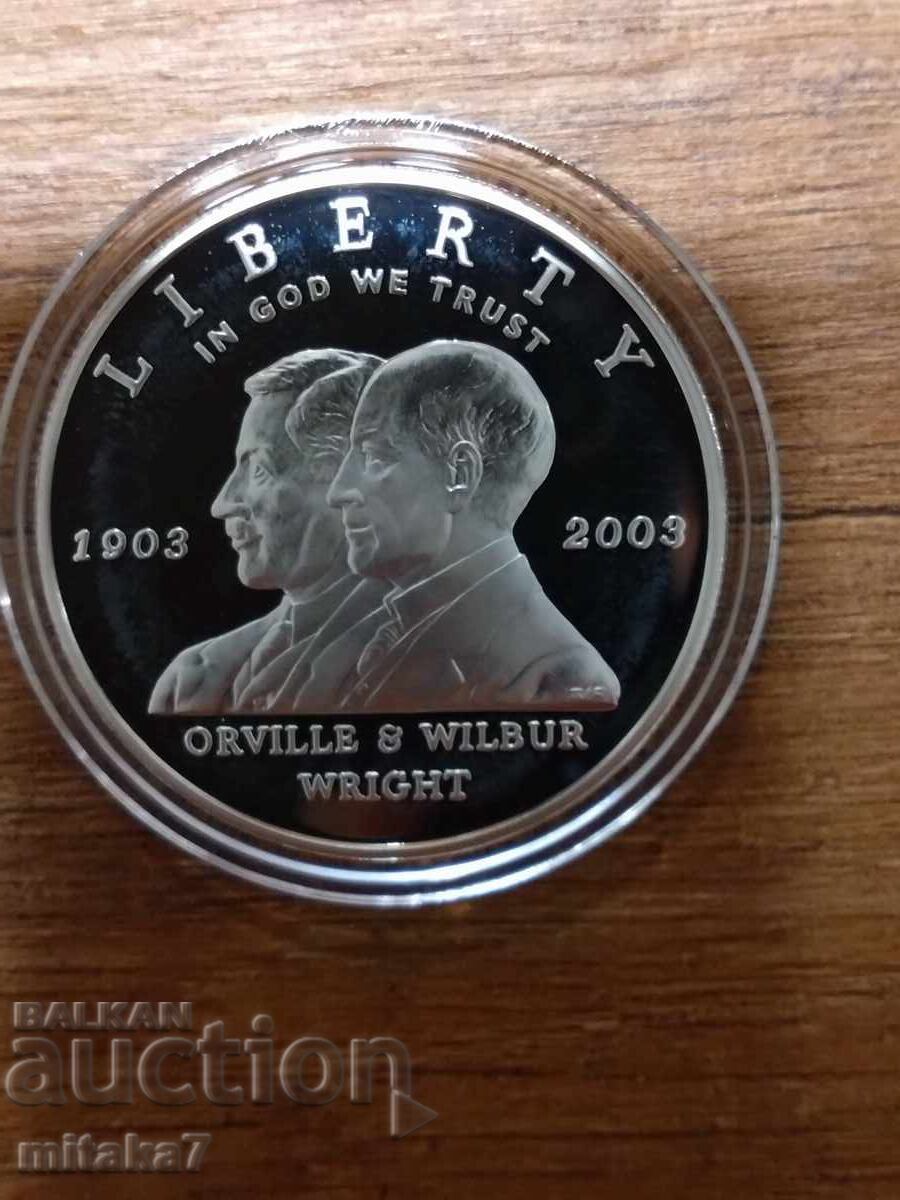 1 Dollar 2003, Silver, USA 1 Dollar 2003, Silver, USA