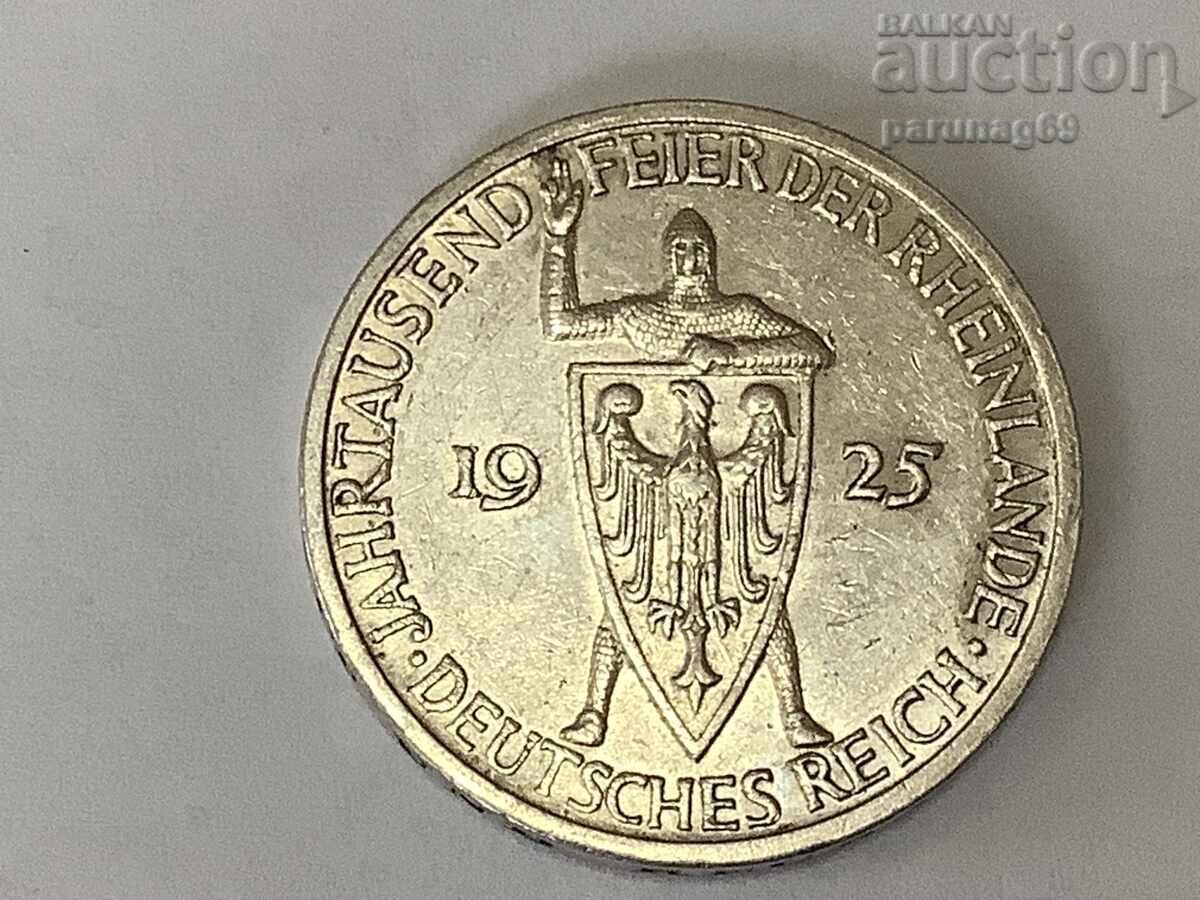 Germany 3 Reichsmark 1925 G - 1000 Years - Rhineland