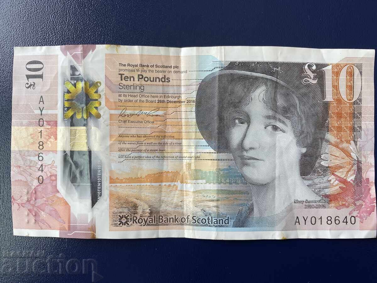Scoția 10 lire 2016 polimer Scoția 10 lire 2016 polimer