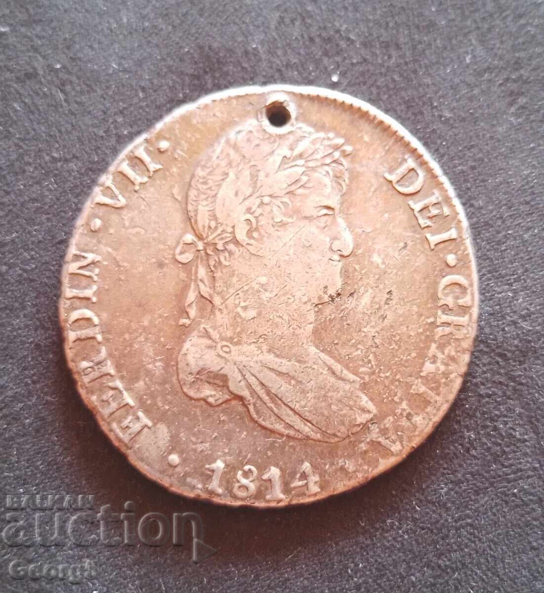 8 реала 1814г. Мексико -сребро