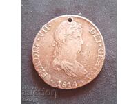 8 ρεάλια 1814 g. Μεξικό - ασήμι