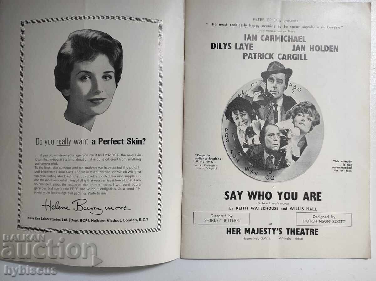 Program Teatrul Ducesa Londra 1965 cu preț 1.00 BGN | € 0.51