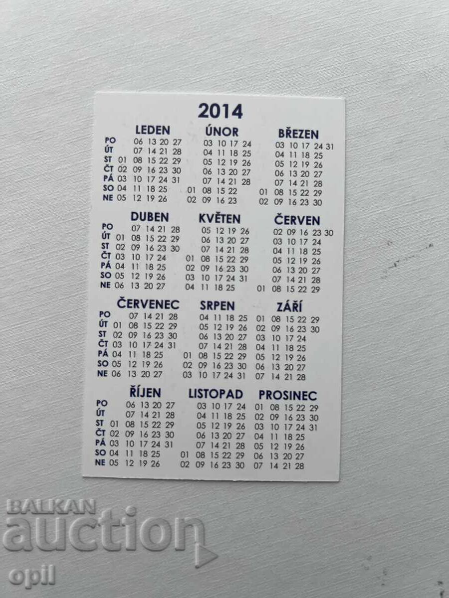 Календарче Чехия 2014 с цена 0.80 лв. | € 0.41 Календарче Чехия 2014 с цена 0.80 лв. | € 0.41