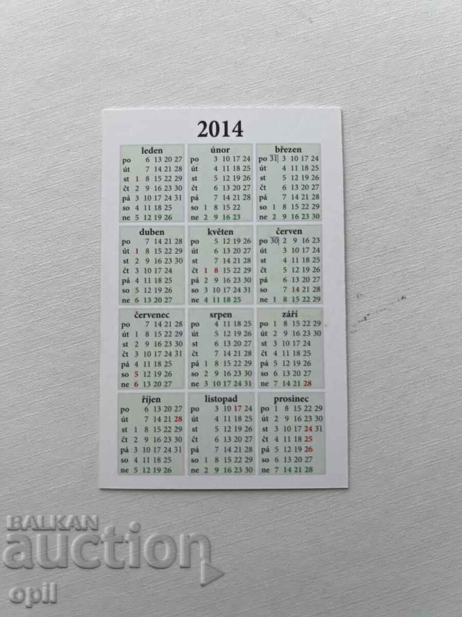 Calendar Cehia 2014 cu preț 0.80 BGN | € 0.41 Calendar Cehia 2014 cu preț 0.80 BGN | € 0.41