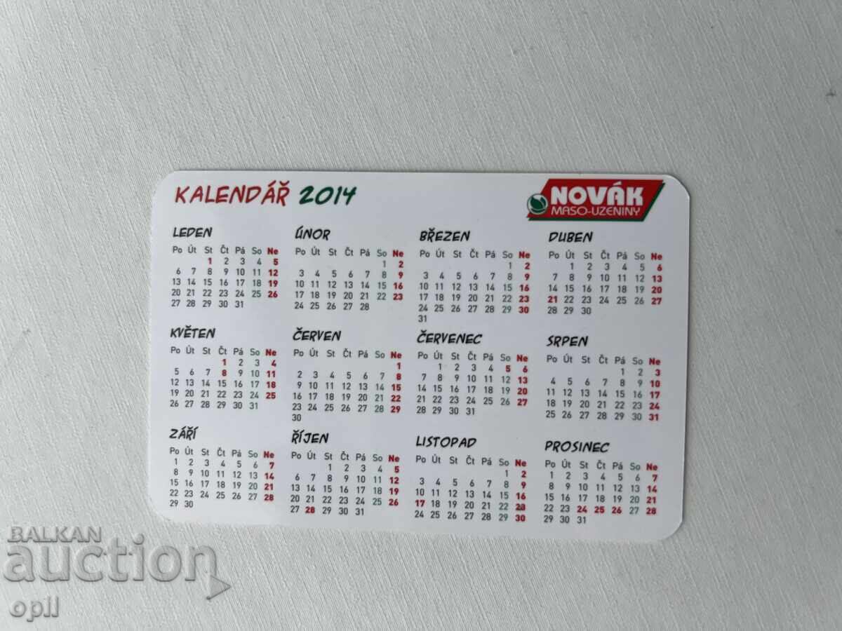 Календарче Чехия 2014 с цена 0.80 лв. | € 0.41 Календарче Чехия 2014 с цена 0.80 лв. | € 0.41