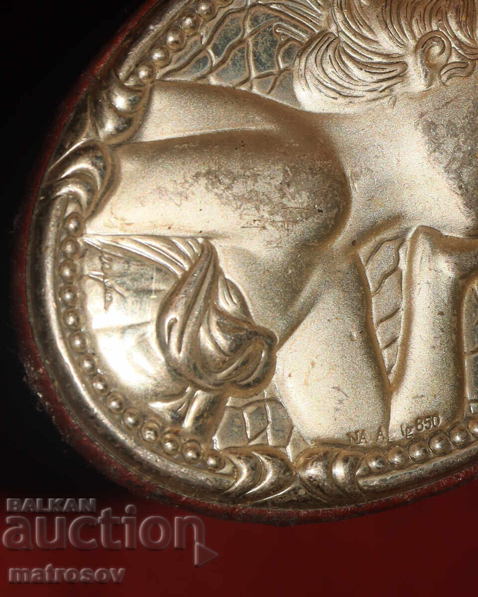 Livrarea Argint 850 mică metaloplastie portret feminin