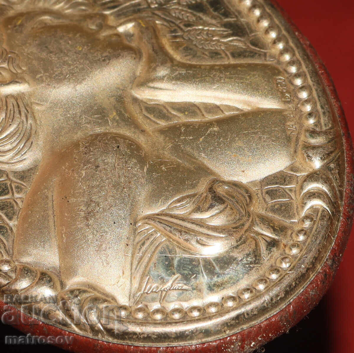 Argint 850 mică metaloplastie portret feminin - 5