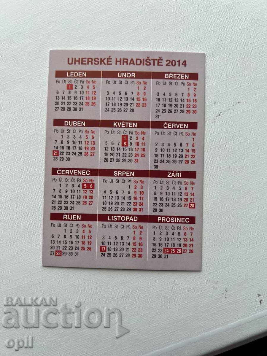 Calendar Cehia 2014 cu preț 0.80 BGN | € 0.41 Calendar Cehia 2014 cu preț 0.80 BGN | € 0.41