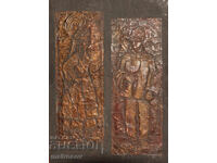 Plachetă de cupru panou decorativ Port popular din regiunea Șopsko