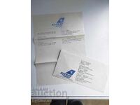 Vintage envelope and letter with a survey from Balkan Bulgarian Airlines