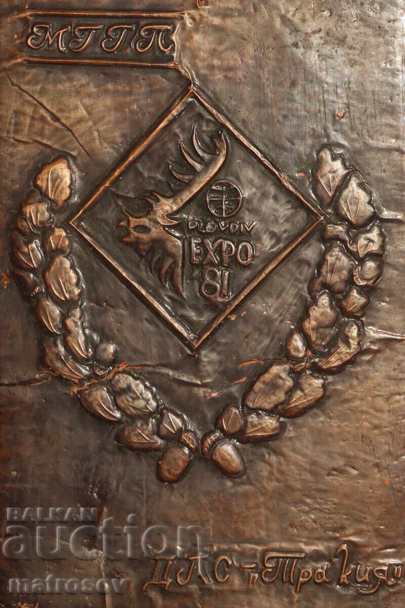 Μετάλλιο μέλι διακοσμητικό πάνελ Έκθεση Φιλιππούπολης 1981 με τιμή 120.00 BGN | € 61.36