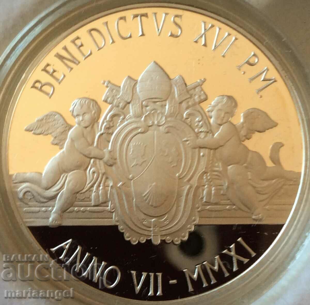 Delivery of 5 Euro 2011 Vatican Benedict XVI UNC PROOF cert capsule Ag