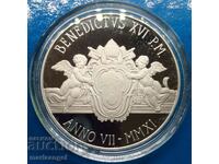 5 Euro 2011 Vatican Benedict XVI UNC PROOF cert capsule Ag