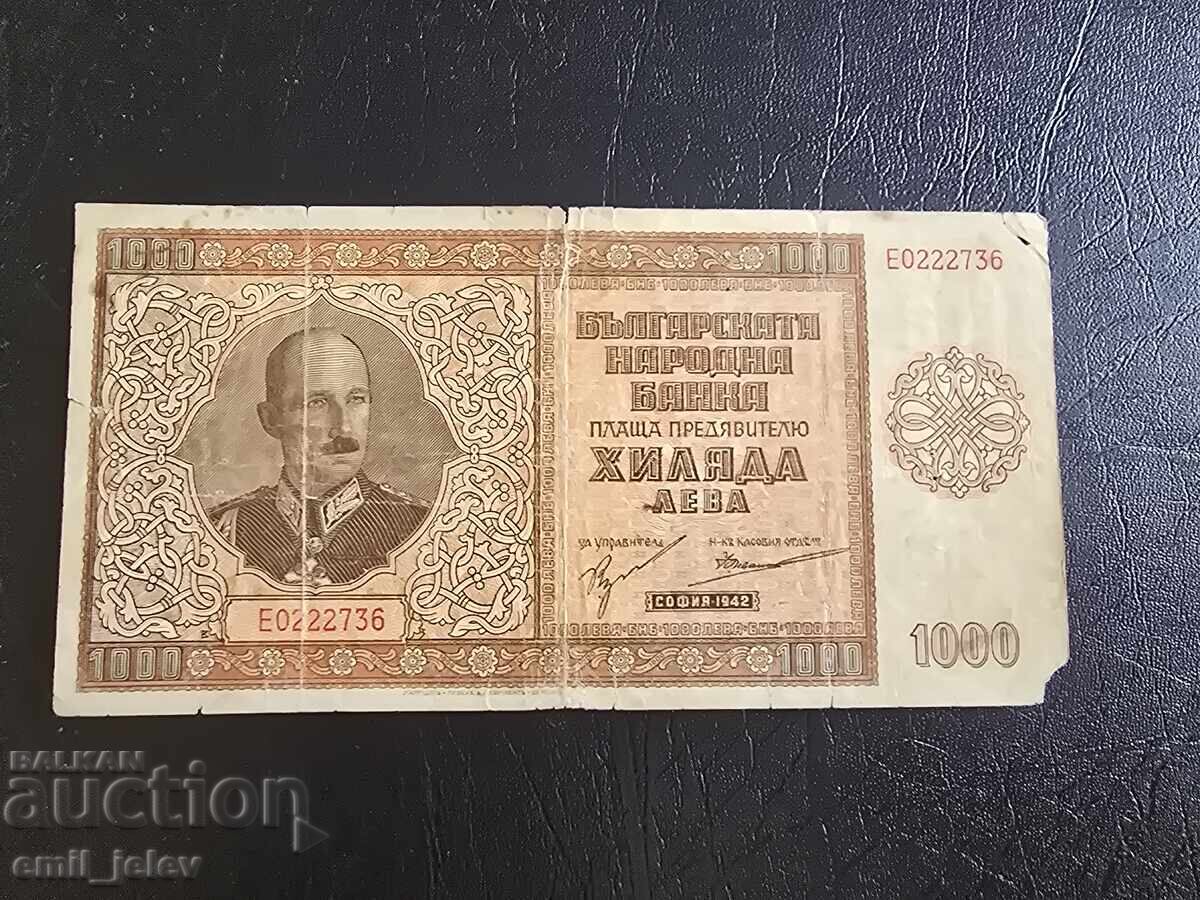 1000 Leva Kingdom of Bulgaria 1942 1000 Leva Kingdom of Bulgaria 1942