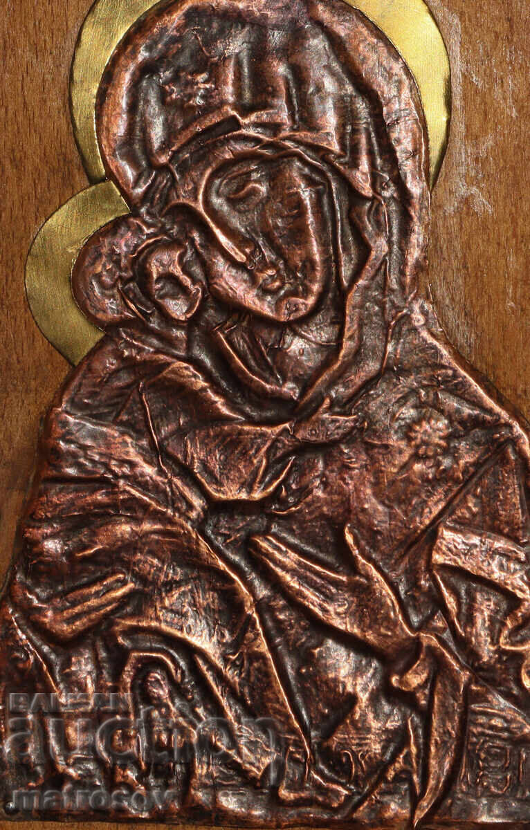 Παράδοση Χειροποίητη χάλκινη εικόνα Παναγίας με το Θείο Βρέφος Παράδοση Χειροποίητη χάλκινη εικόνα Παναγίας με το Θείο Βρέφος