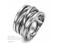 Inel cu design împletit, placat cu aur