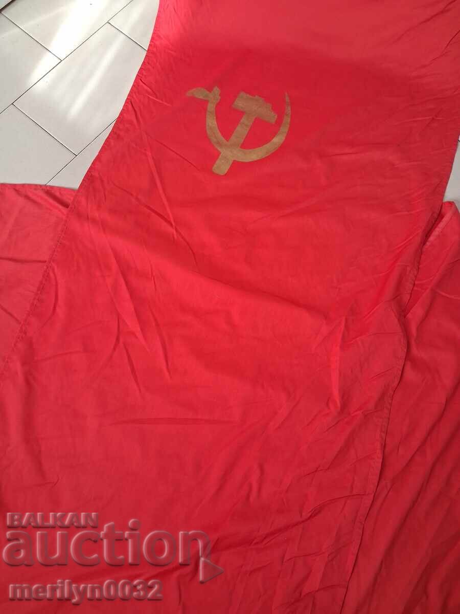 Delivery of Flag of the first proletarian state USSR flag sickle and hammer