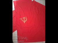 Flag of the first proletarian state USSR flag sickle and hammer