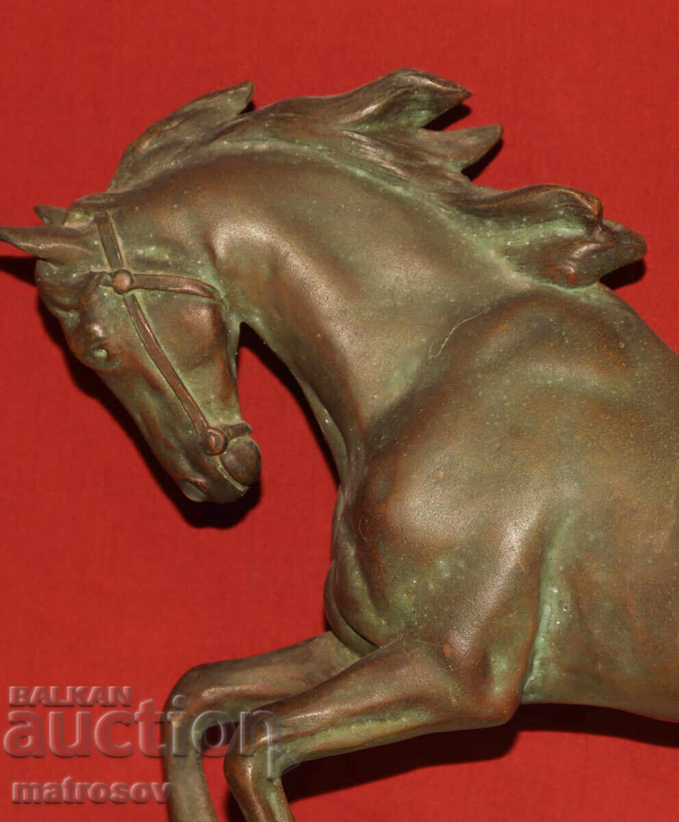 Δημοπρασία Μεγάλο μεταλλικό γλυπτό καλπάζοντος αλόγου