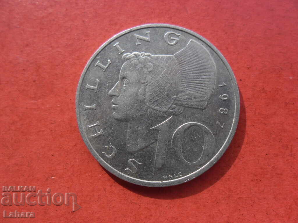 10 шилинга 1987 г. Австрия 10 шилинга 1987 г. Австрия