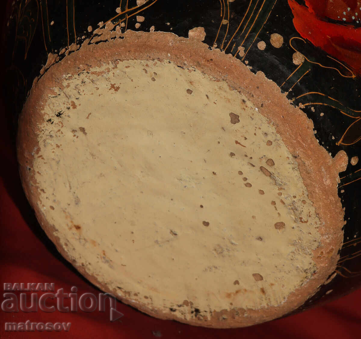 Μεγάλο παλιό κεραμικό χειροποίητο βάζο / ντελβά - 5