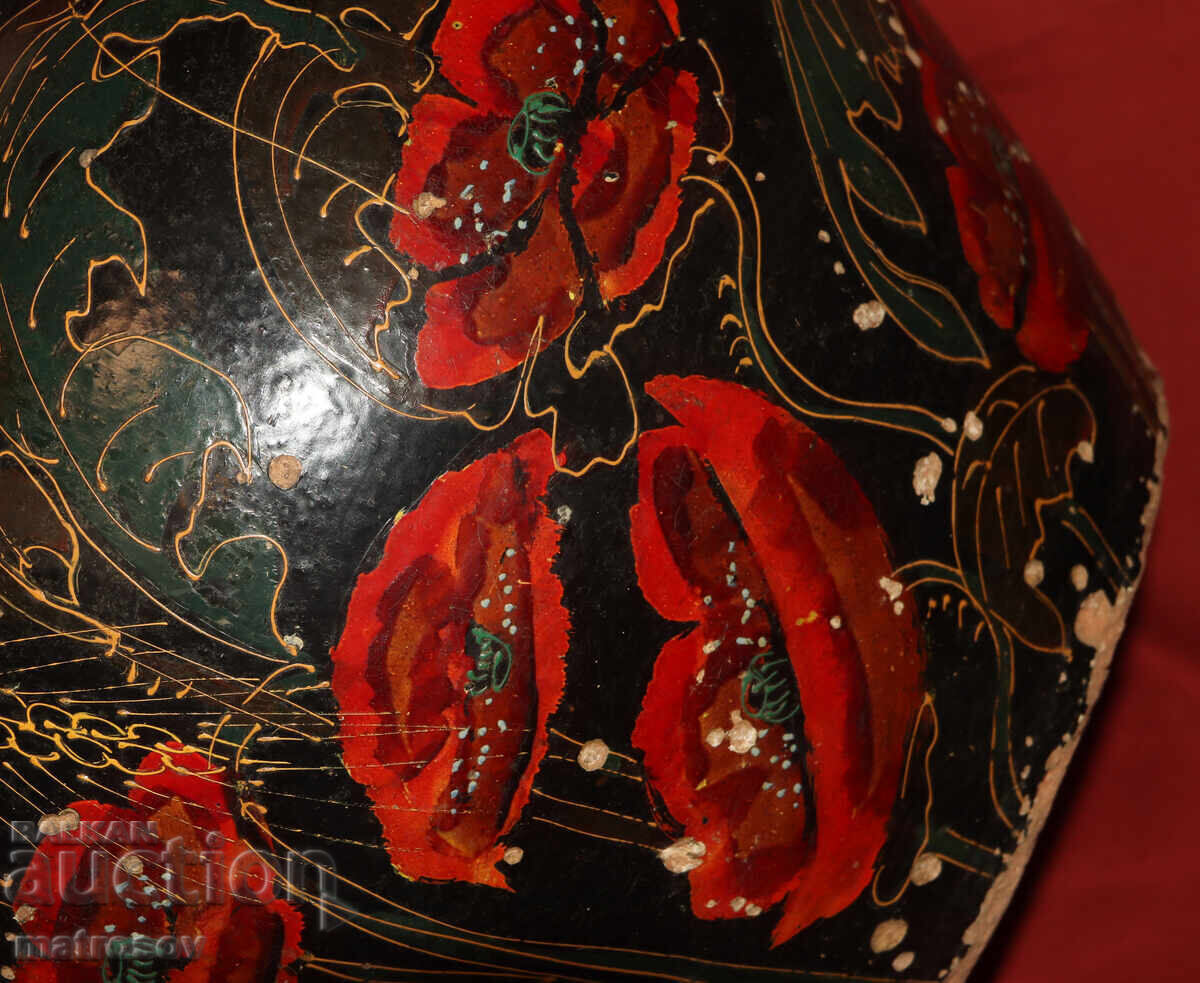 Μεγάλο παλιό κεραμικό χειροποίητο βάζο / ντελβά - 7