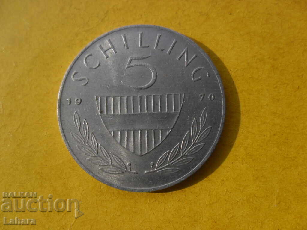 5 σελίνια 1970 Αυστρία 5 σελίνια 1970 Αυστρία
