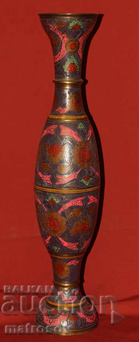 Μεγάλο ορειχάλκινο διακοσμητικό βάζο 60 εκ