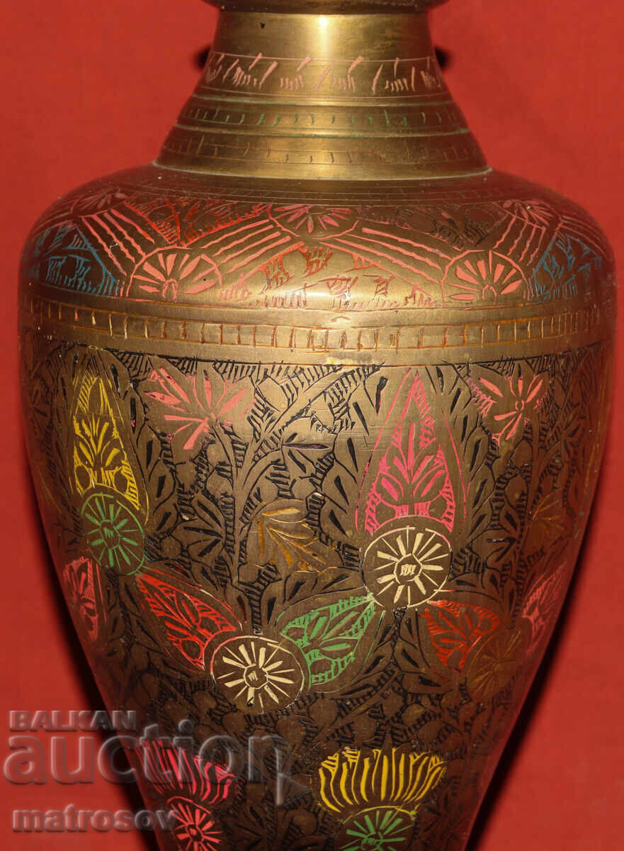 Δημοπρασία Μεγάλο μπρούτζινο διακοσμητικό βάζο 50 εκ