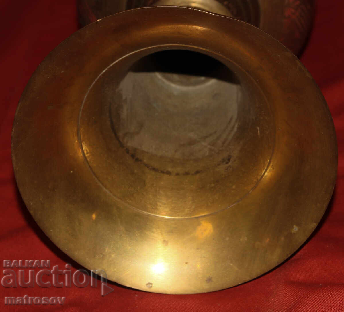 Μεγάλο μπρούτζινο διακοσμητικό βάζο 50 εκ - 7